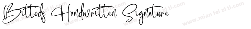 Bittods Handwritten Signature Font字体转换